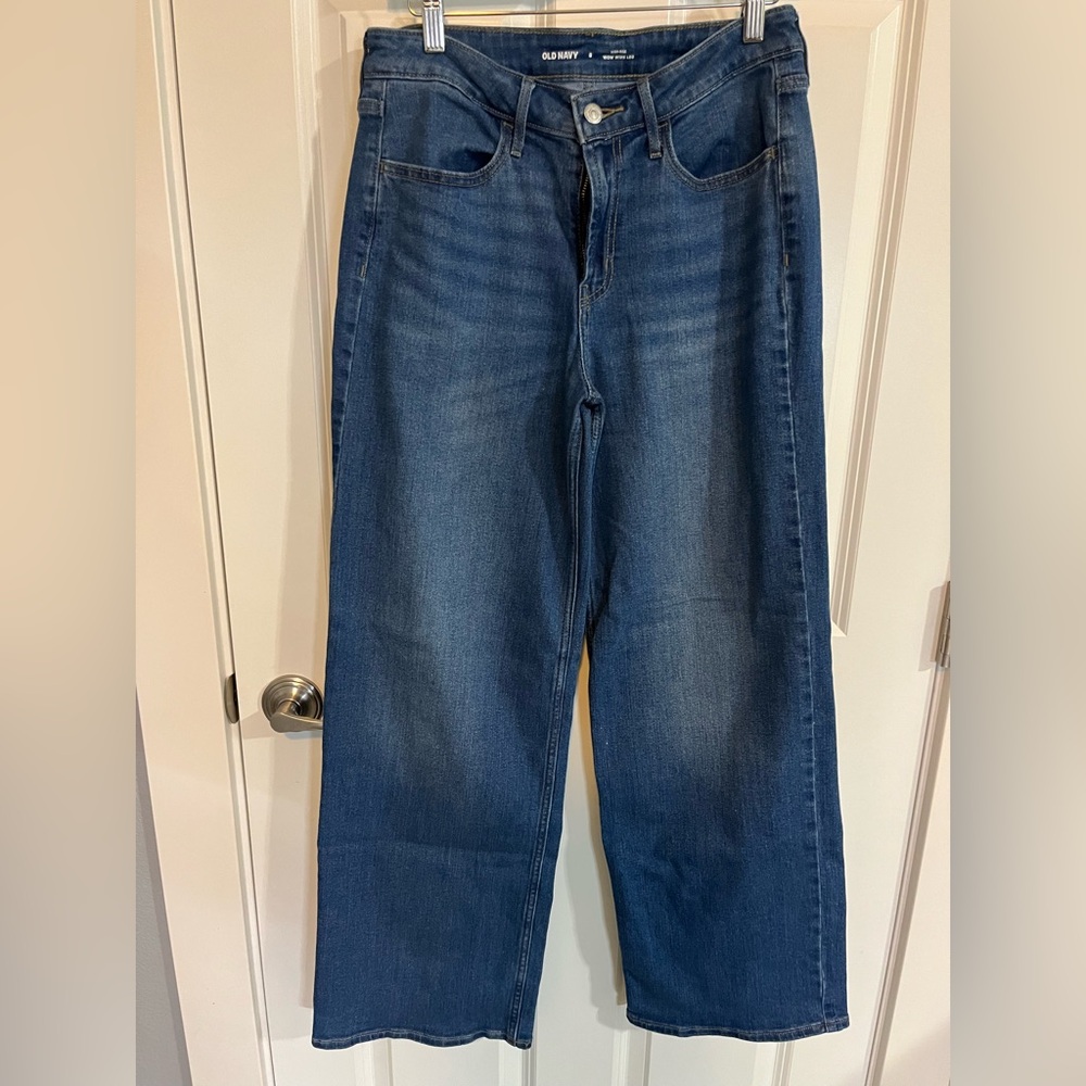 Old Navy High-Rise Wide Leg Women’s Blue Jeans size 8